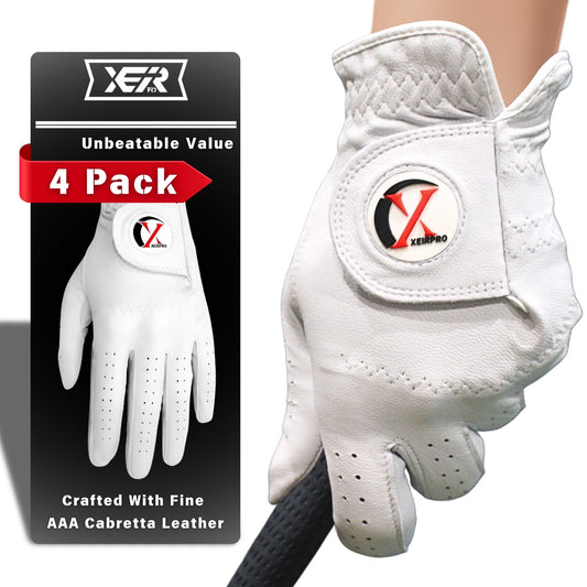 XEIRPRO Women's Golf Gloves (4 Pack, AA Cabretta Leather)